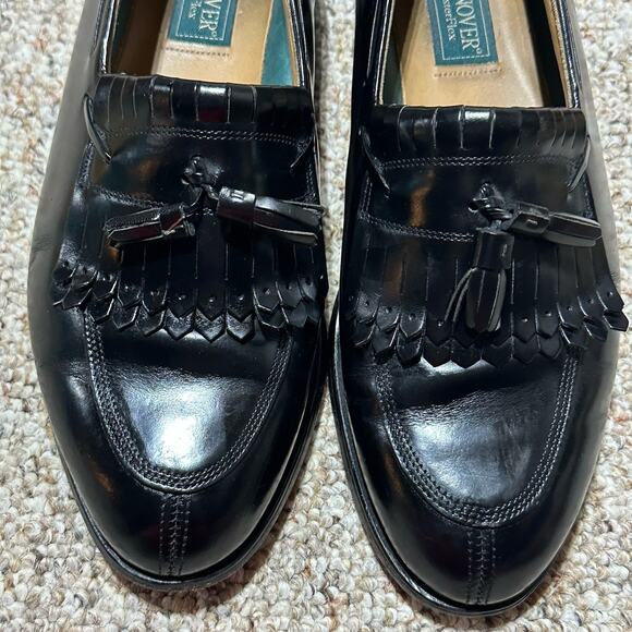 Hanover Master Flex Loafer Mens 9 E/C Leather Tassel Slip On Black USA EUC main image 9